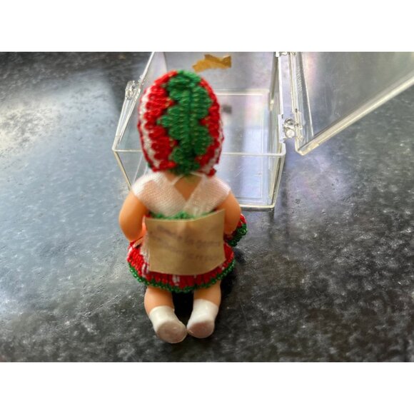 Vtg Miniature Baby Doll Hand Crocheted Costume Original Tag Box Made In Germany - Picture 6 of 9